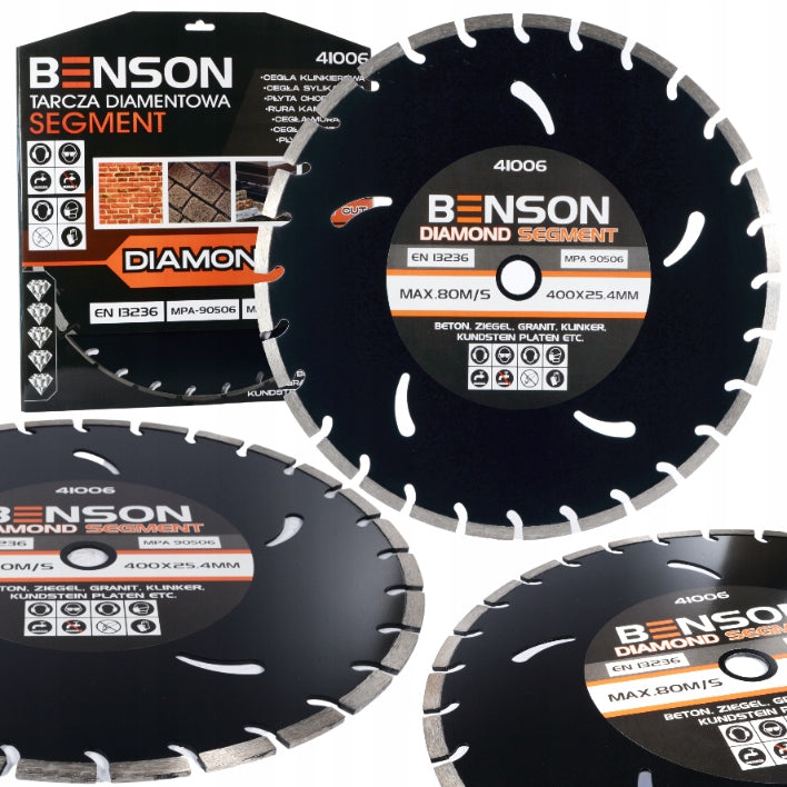DIAMOND BLADE BENSON 400X10X25,4 SEGMENT