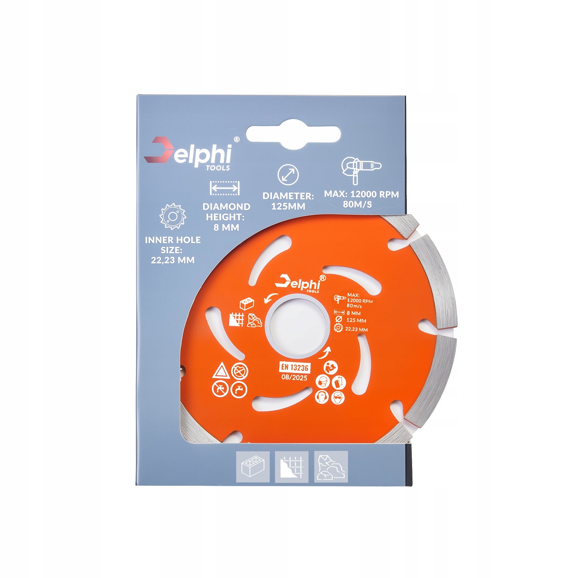 DIAMOND BLADE FOR CUTTING CONCRETE TILE STONE CERAMICS BRICK 125MM 8mm Packaging status original