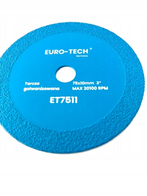 DIAMOND BLADE FOR CUTTING/GRINDING GLASS,CERAMICS 75x10mm Manufacturer code ET7511