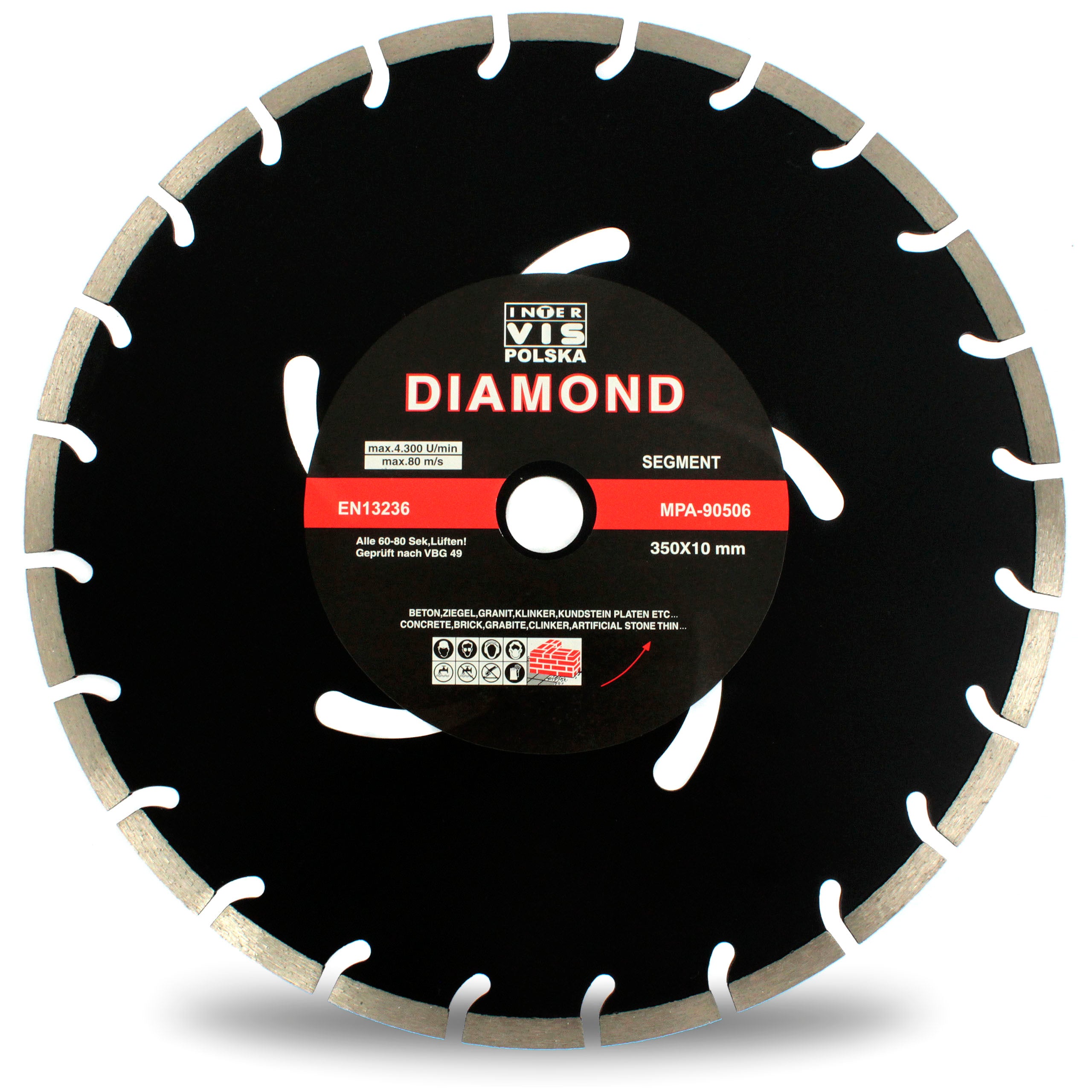 DIAMOND CONCRETE DISC INTER-VIS 350 SEGMENT