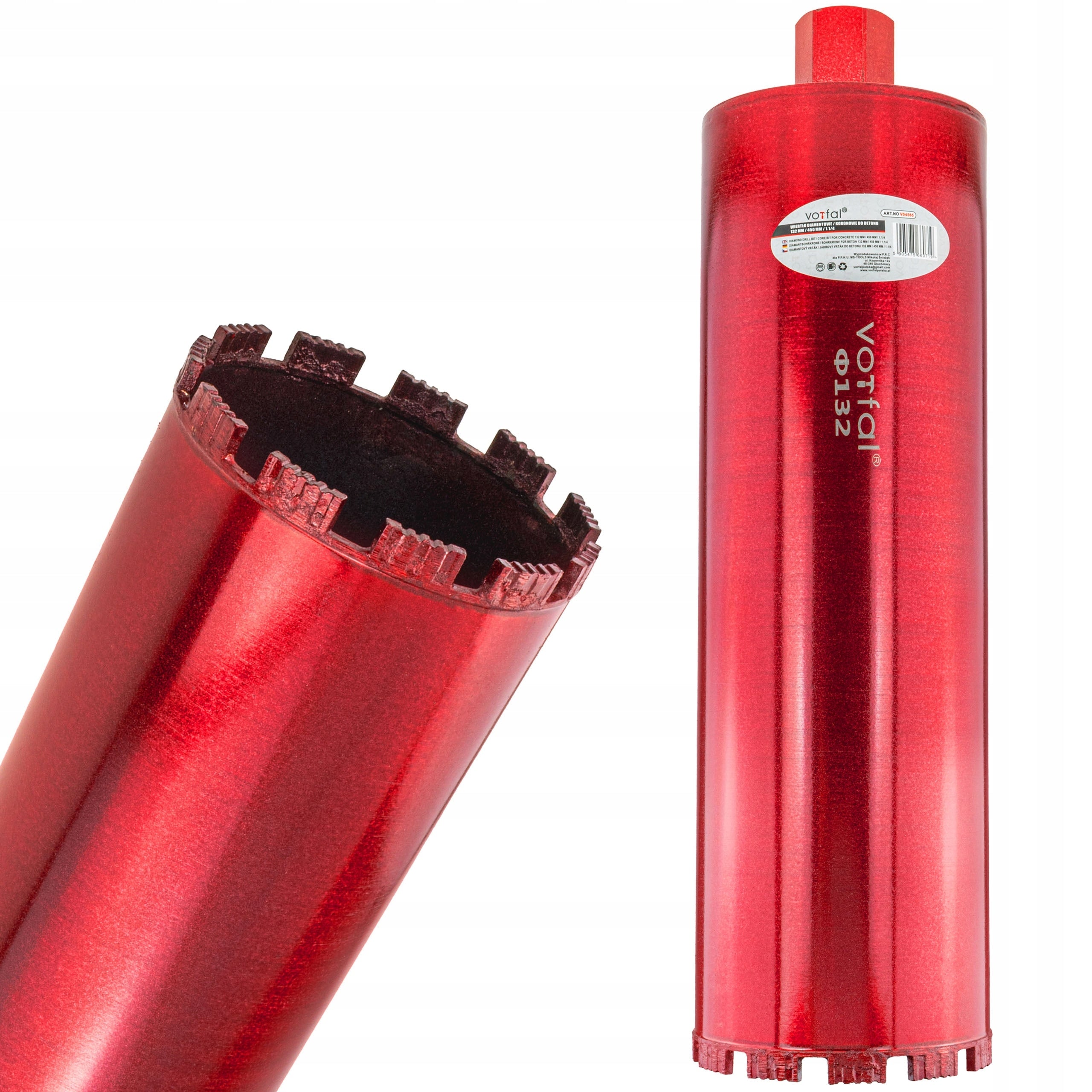 DIAMOND CROWN DRILL BIT FOR CONCRETE 132 x 450mm DRILLING HOLE SAW