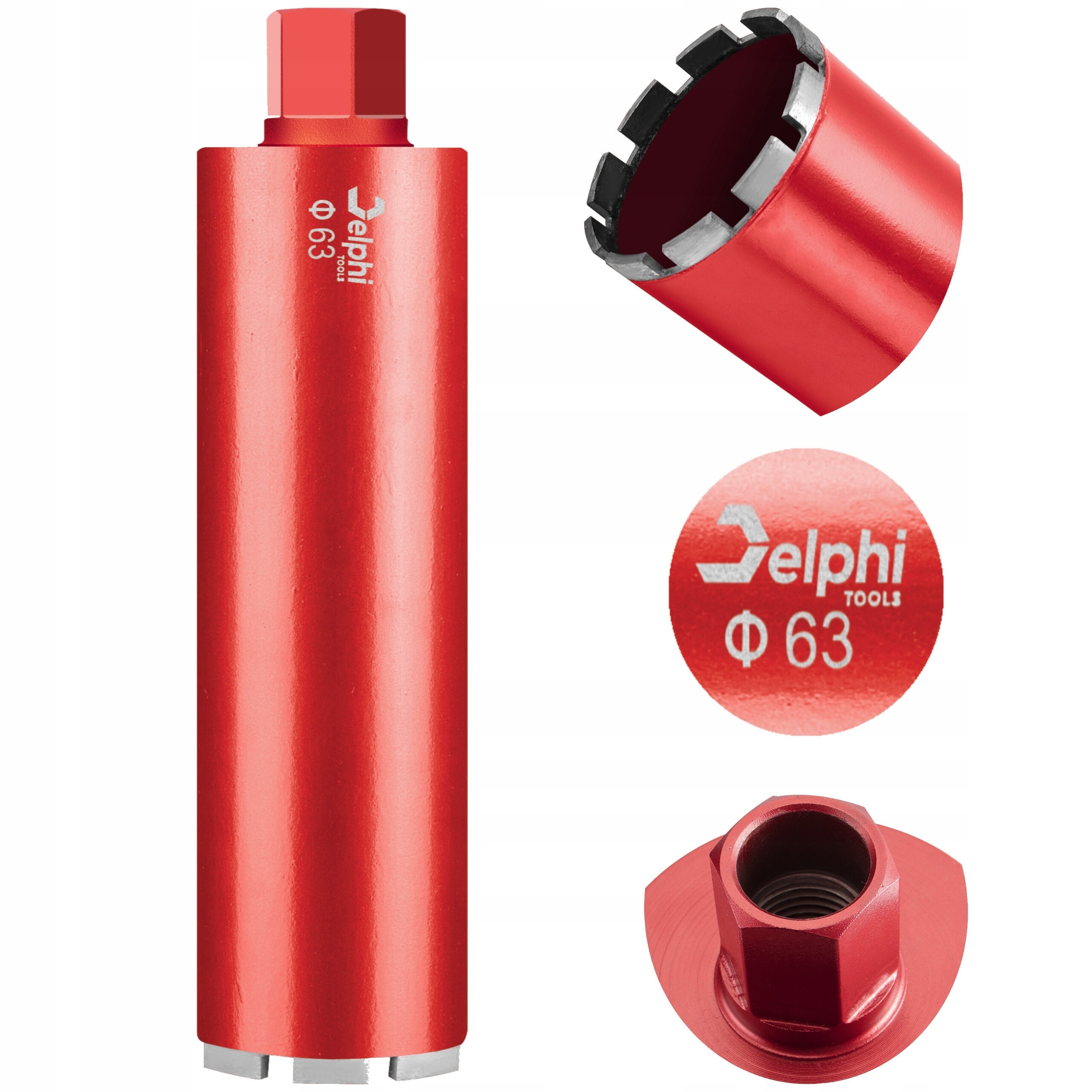 DIAMOND CROWN DRILL BIT FOR CONCRETE 63 x 450mm DRILLING HOLE SAW