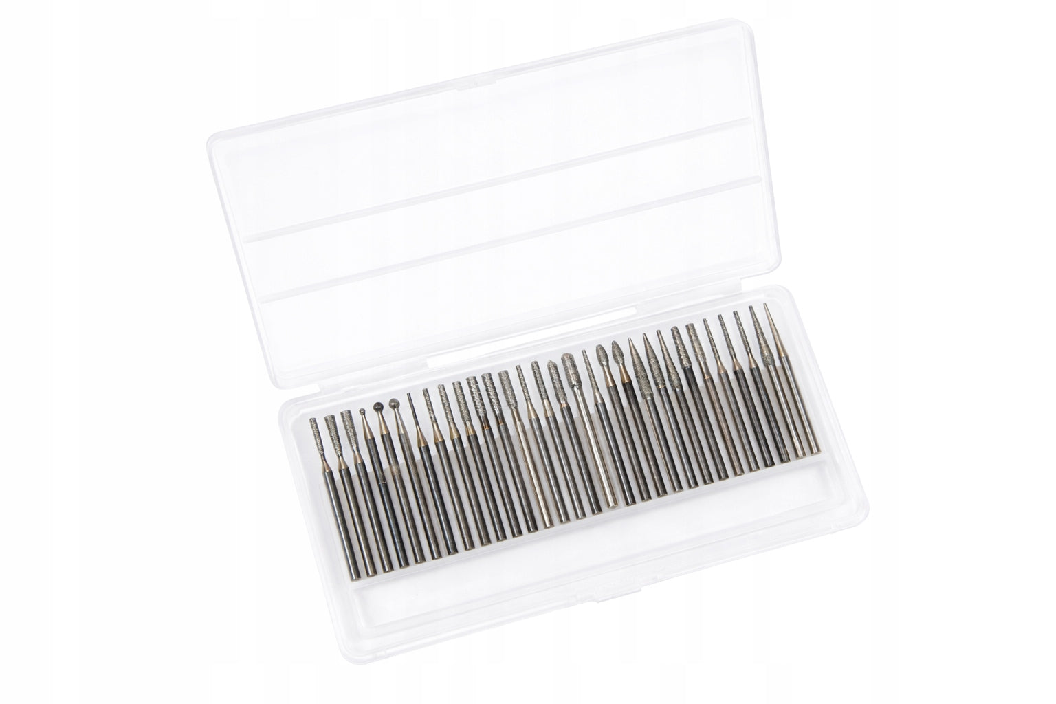DIAMOND CUTTERS SET 30 pcs 3 mm shank for steel for mini-grinder Manufacturer code pcselekt377