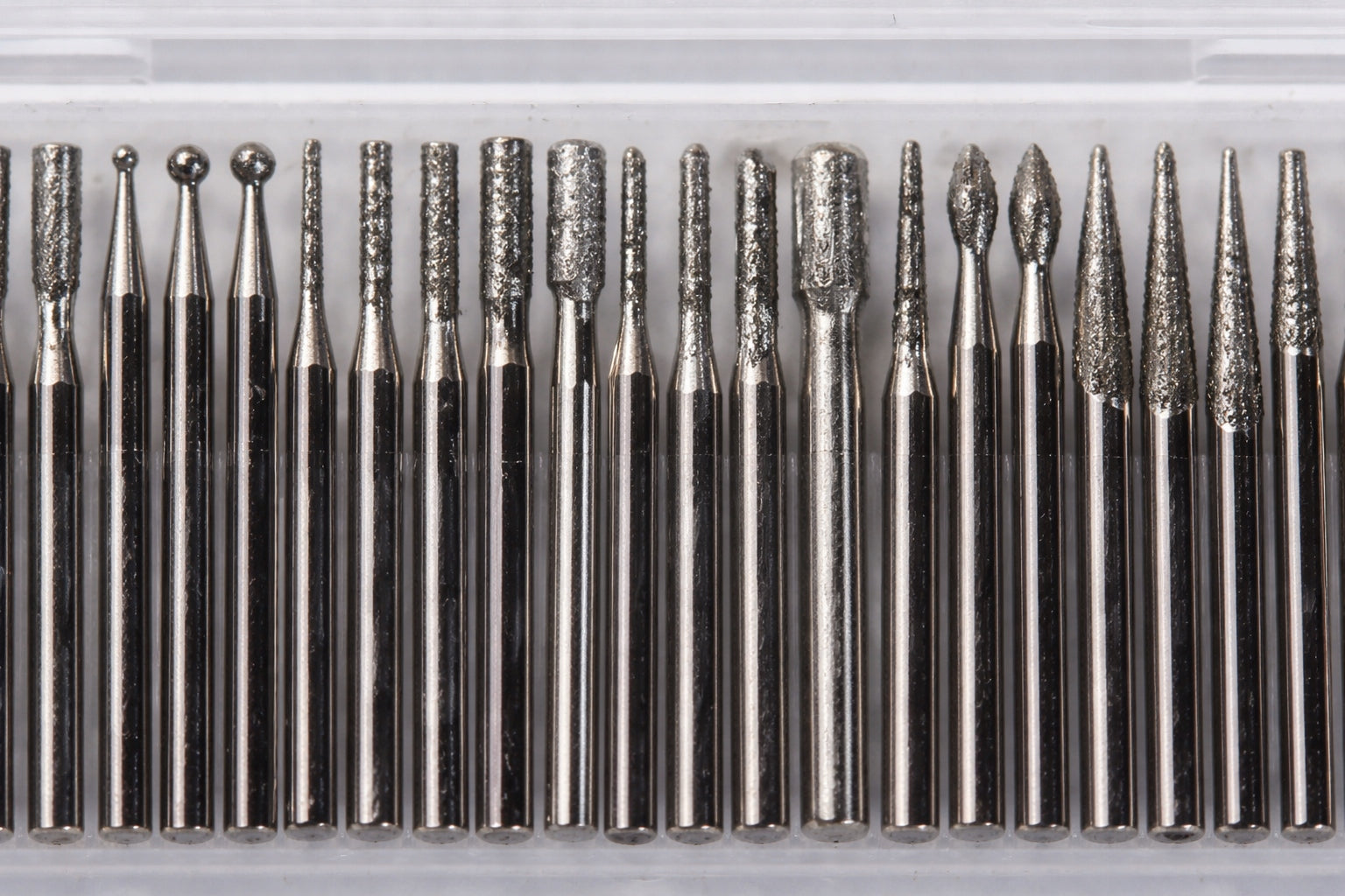 DIAMOND CUTTERS SET 30 pcs 3 mm shank for steel for mini-grinder Packaging status original