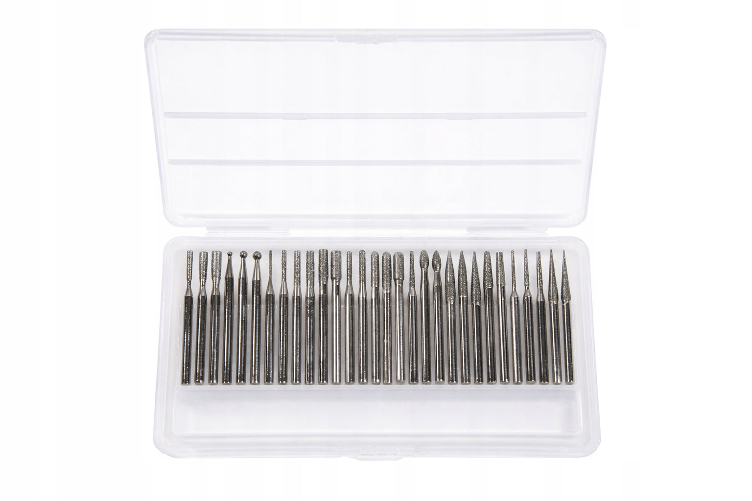 DIAMOND CUTTERS SET 30 pcs 3 mm shank for steel for mini-grinder