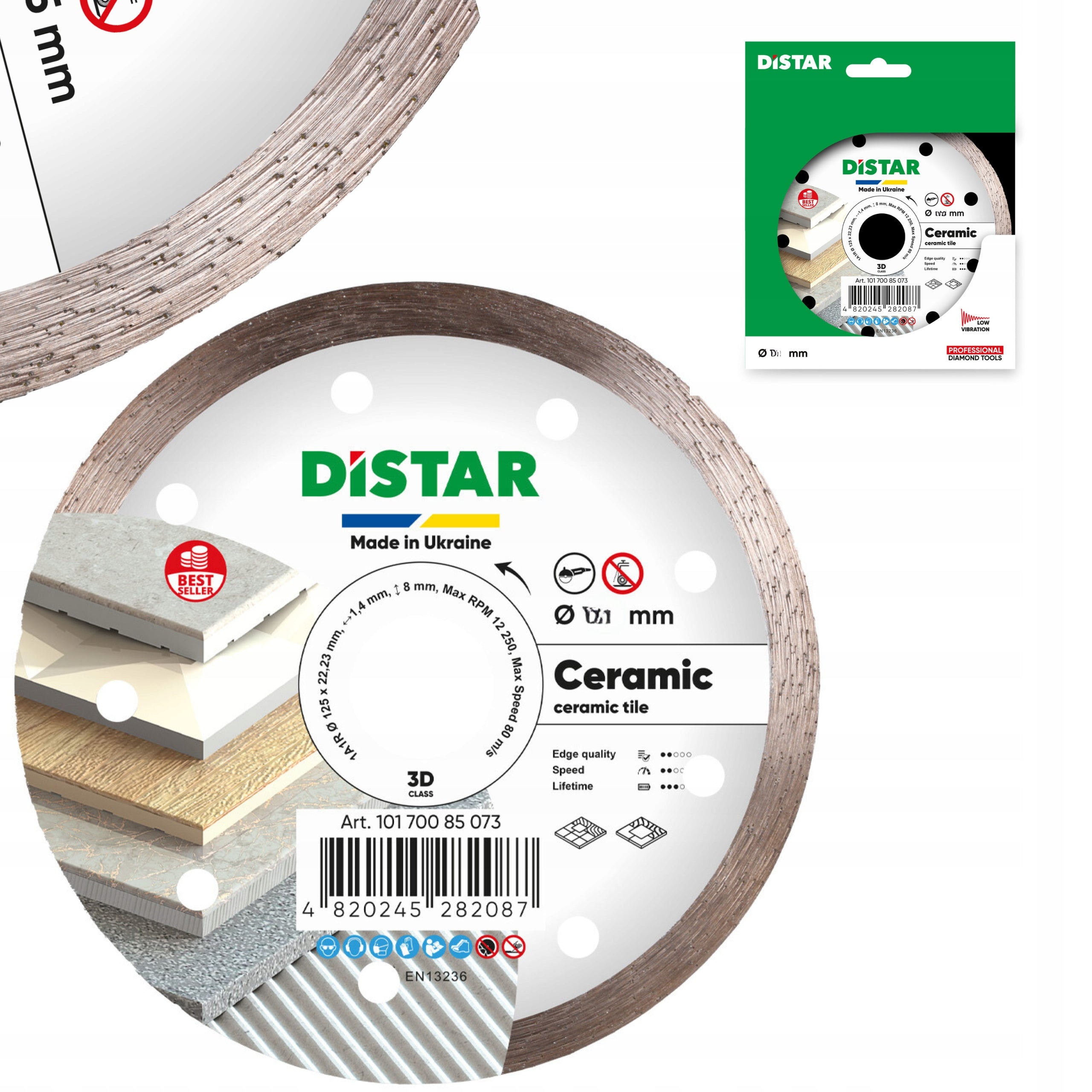 DIAMOND DISC FOR CERAMICS AND STONEWARE DISTAR CERAMIC 115mm
