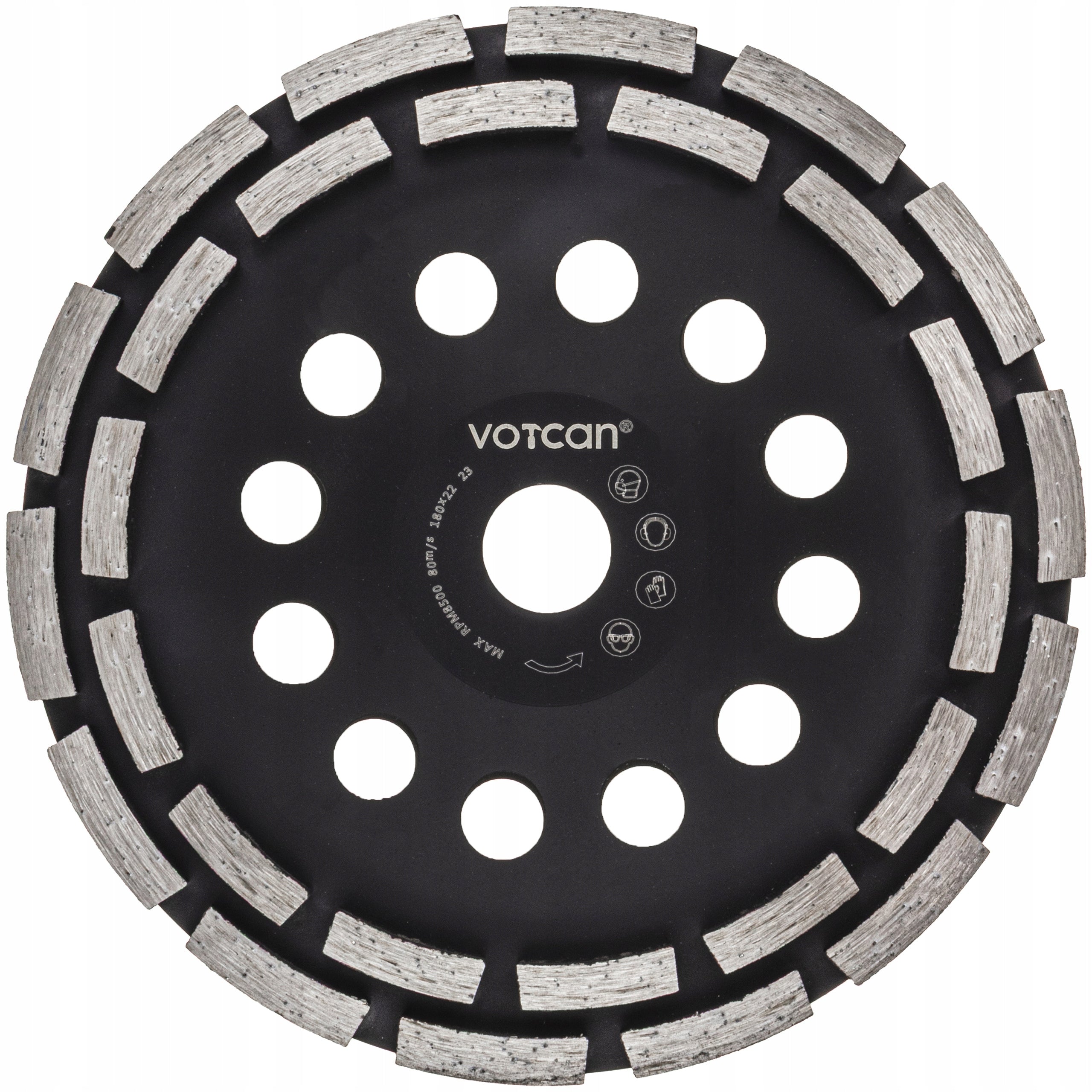 DIAMOND DISC POT SEGMENTED CUTTER FOR CONCRETE GRINDING 180 MM PRO