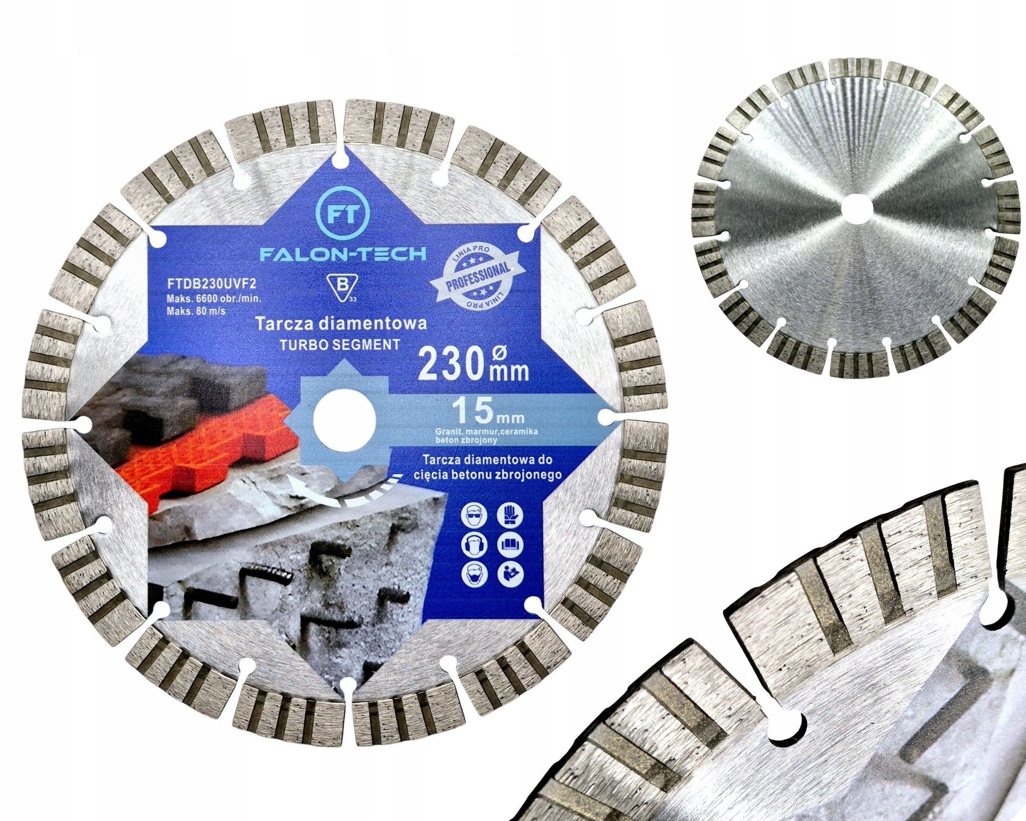 DIAMOND DISC V-TURBO CONCRETE CUBES 230 15 MM Packaging status original