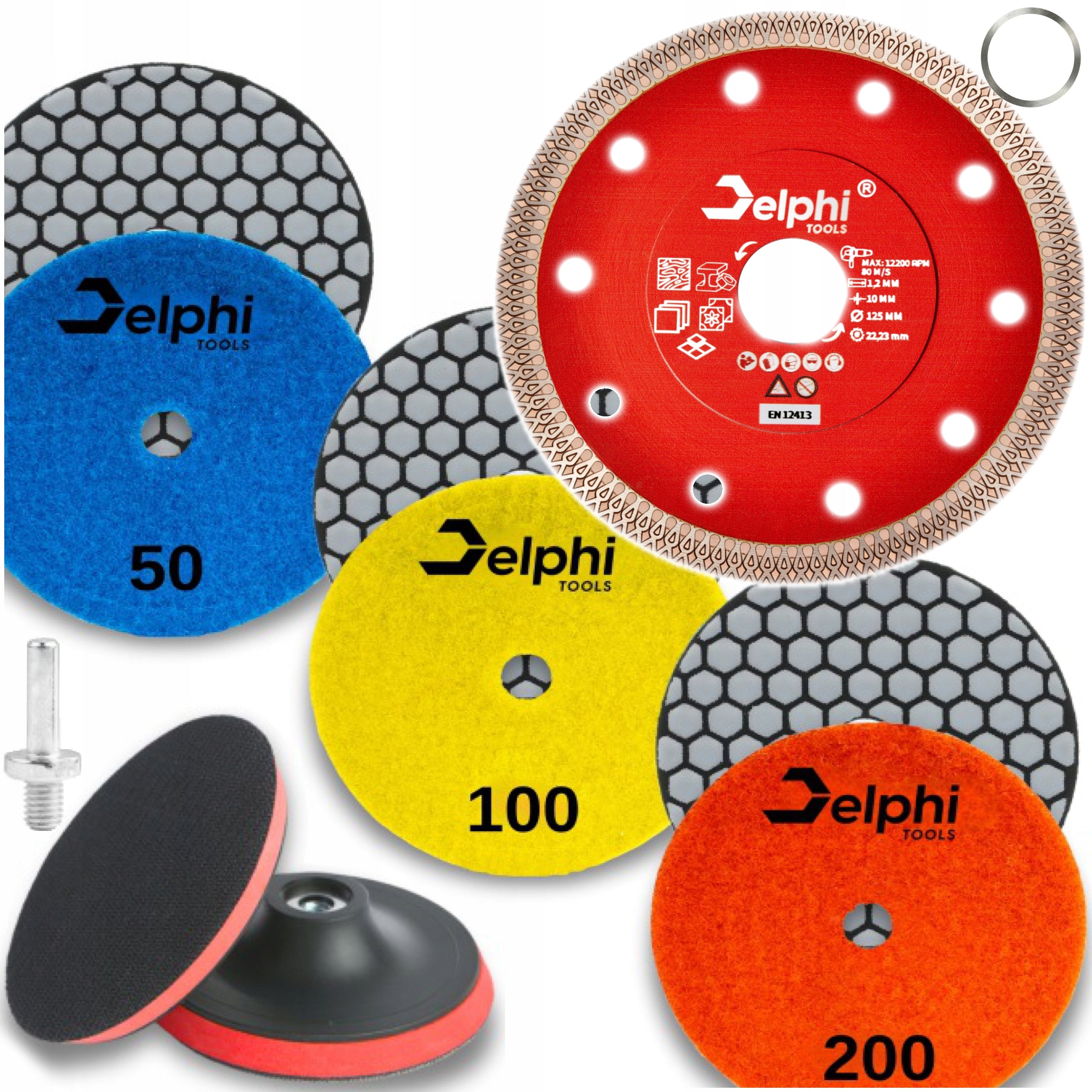 DIAMOND DISCS FOR CUTTING AND GRINDING SINTERED STONEWARE TILES 100MM M14