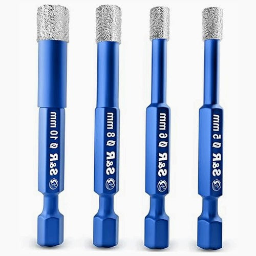 DIAMOND DRILL BIT FOR CERAMIC GLASS TILES SET OF 4 PCS 5 10MM for home