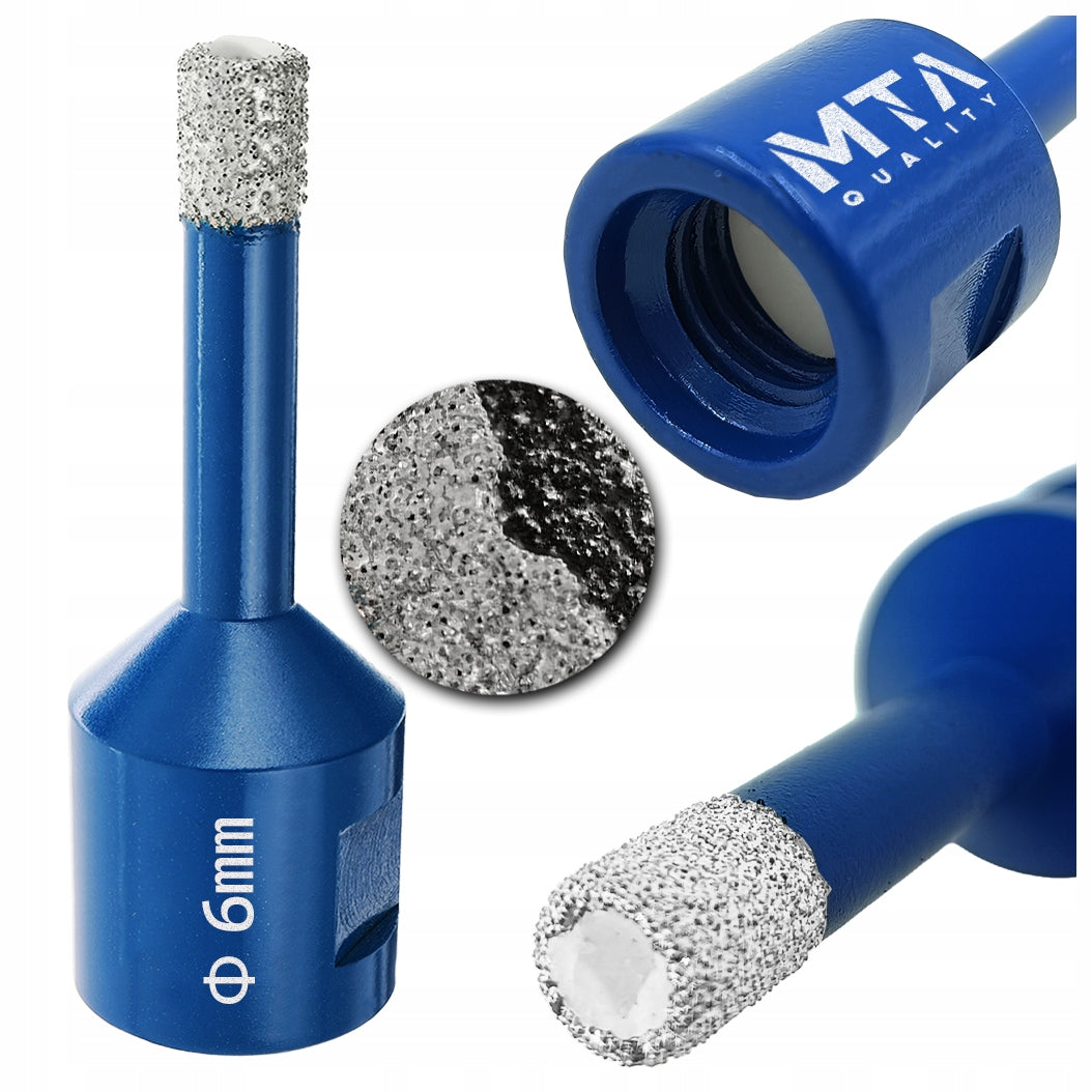 DIAMOND HOLE SAW DIAMOND DRILL MTA 6mm LACE M14 GRES GLAZE