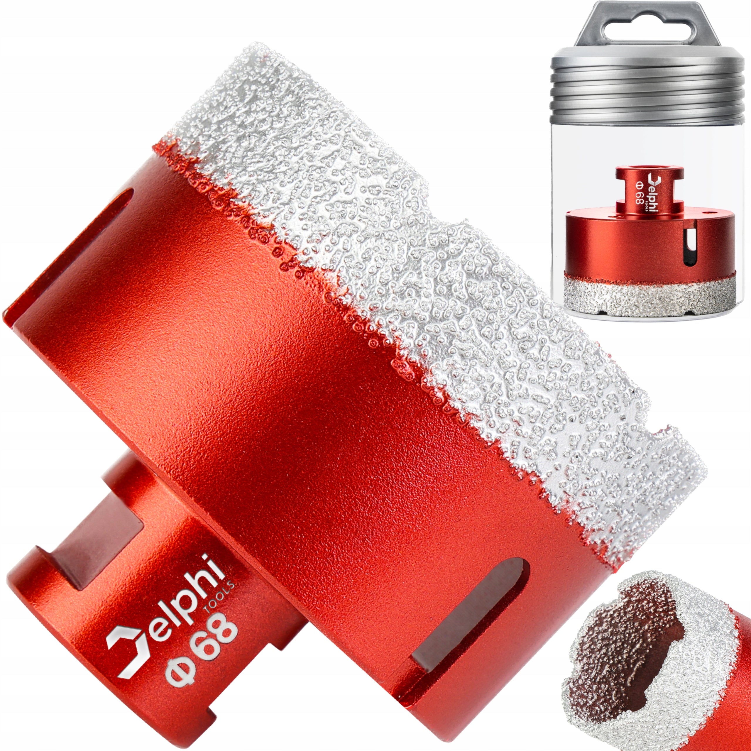 DIAMOND HOLE SAW Delphi LACE FOR GRANITE STONEWARE THREAD M14 fi 68mm