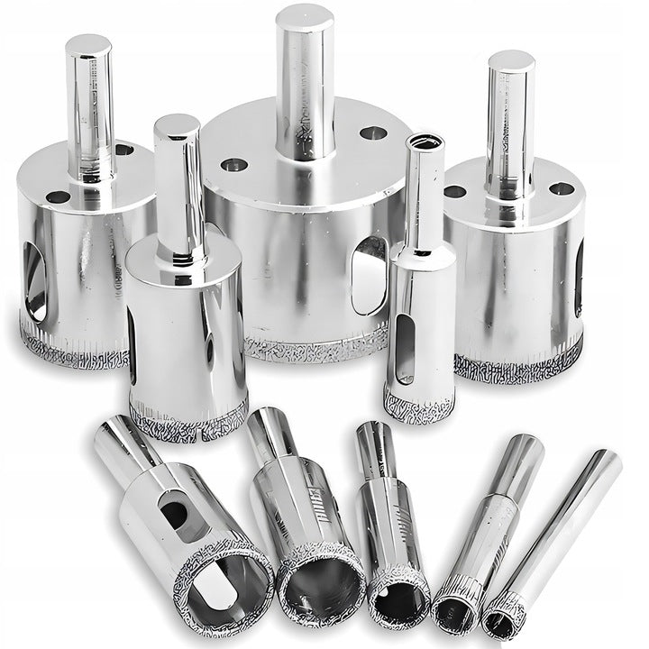 DIAMOND HOLE SAW FOR STONEWARE GLASS TILES DRILL BITS 6-68 mm SET OF 10 PCS. Manufacturer code 5908080920308