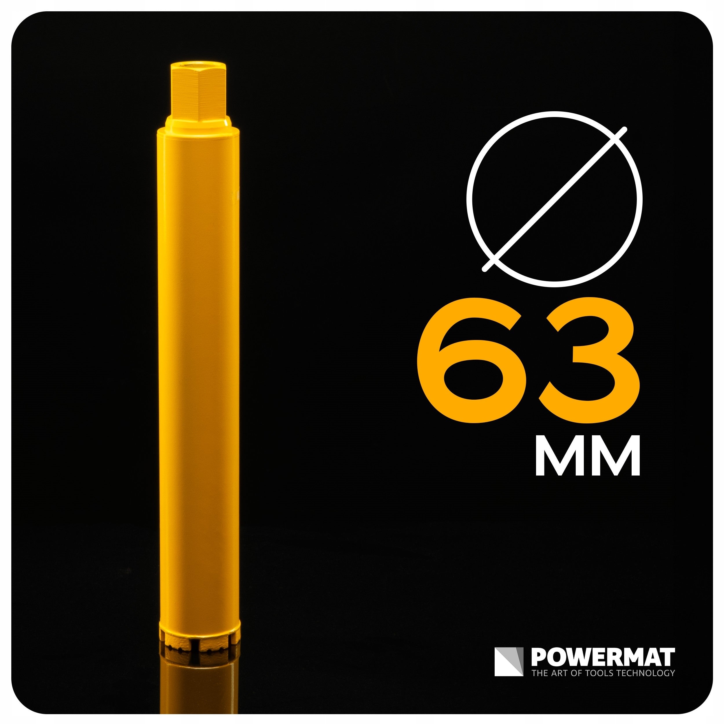 DIAMOND LACE DRILL BIT FOR CONCRETE DRILLING RIG HOLE SAW CORE 63x450MM Product weight with unit packaging 1.7 kg
