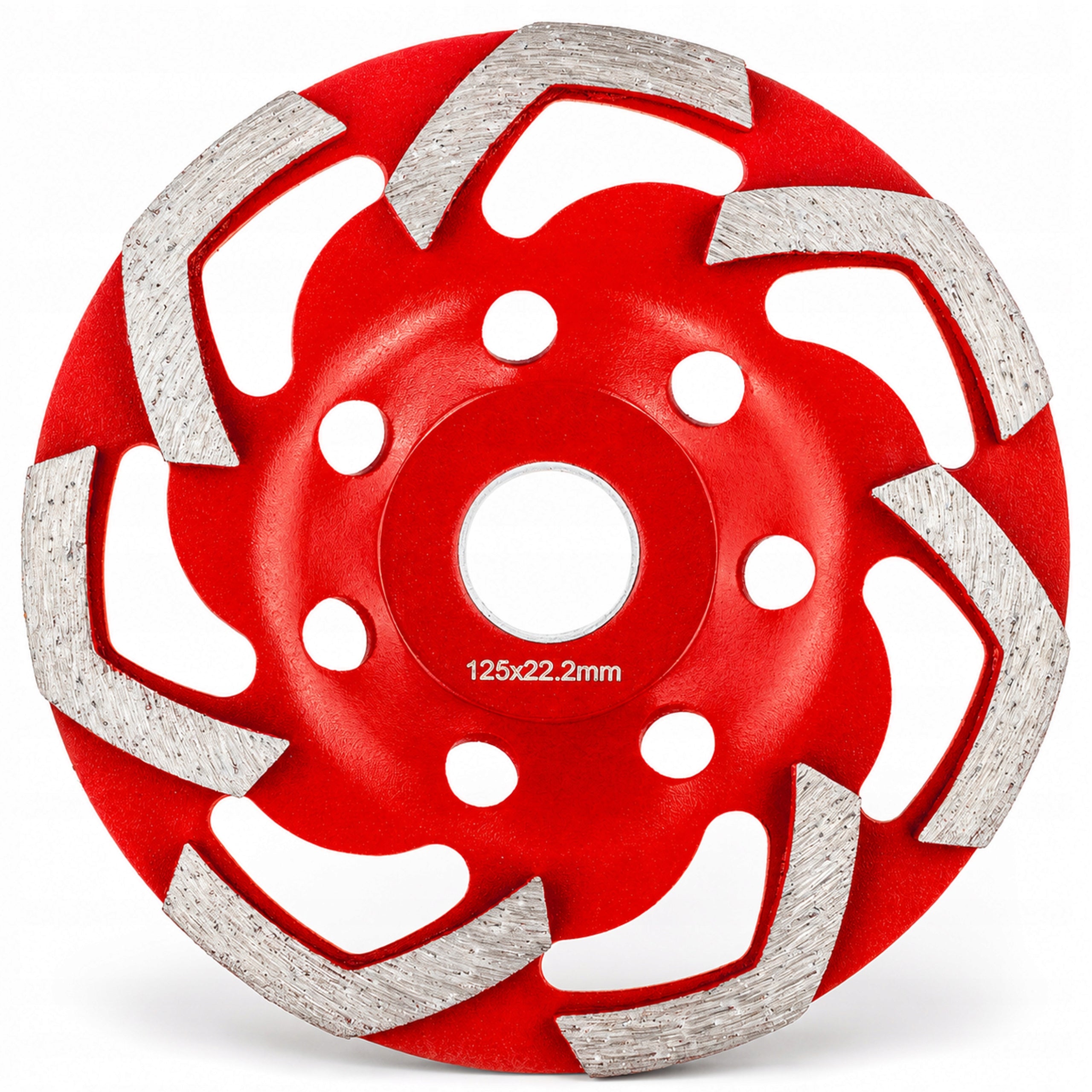 DIAMOND POT DISC FOR GRINDING CONCRETE GLUE 125 RED