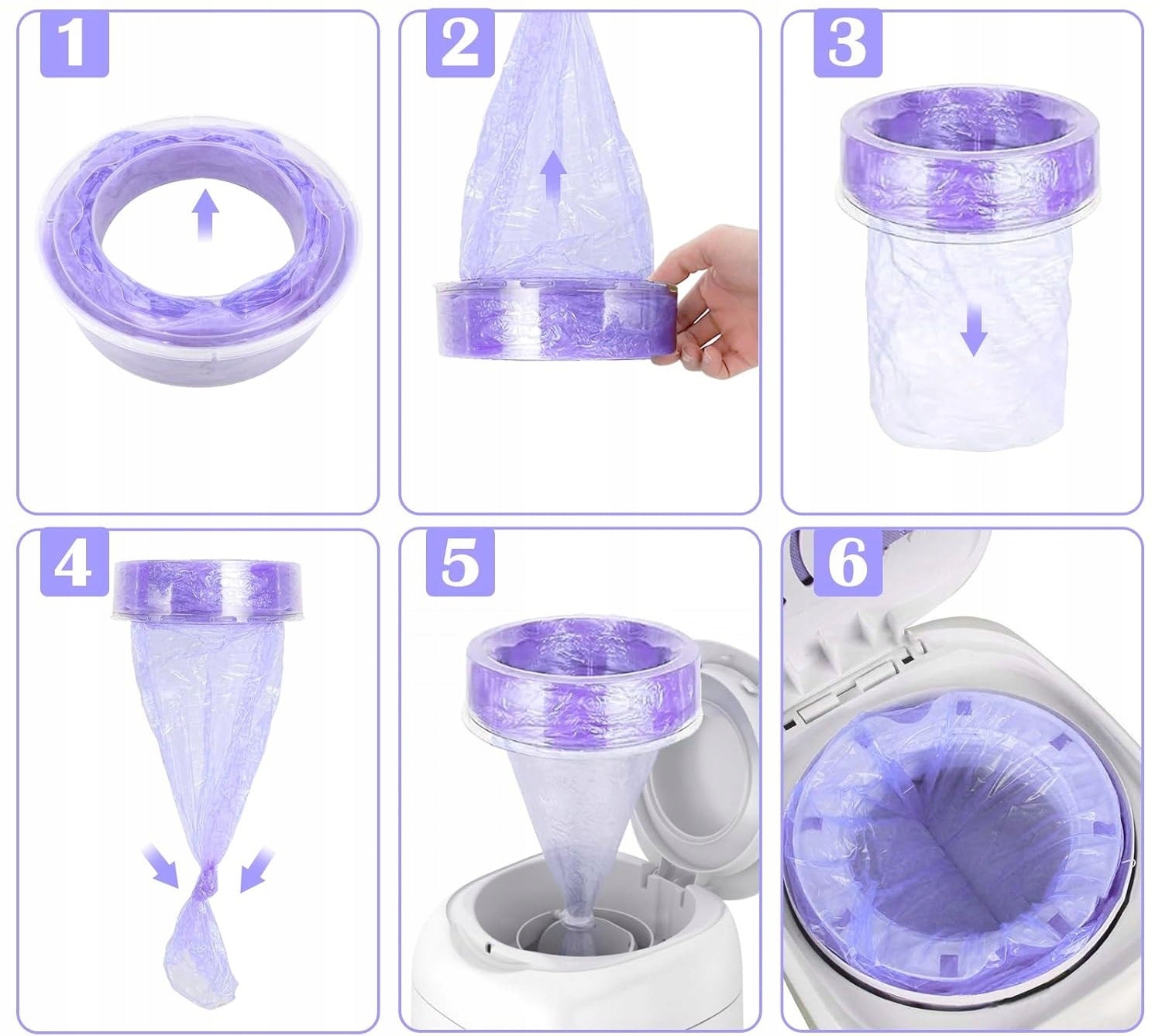 DIAPER BAGS DIAPER CARTRIDGES to match baskets of popular brands x12 Kind pail refill