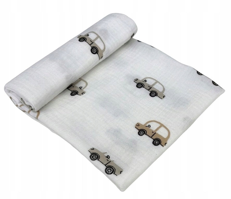 DIAPER MUSLIN DIAPER PREMIUM DOUBLE GAZE downpour 30x30 cm CAR