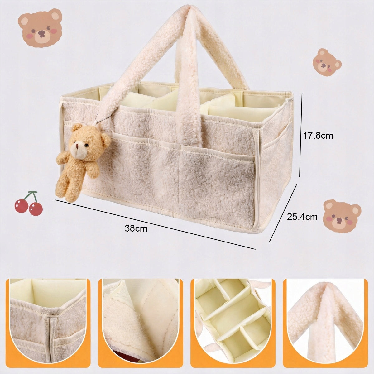 DIAPER ORGANIZER BAG FOR BABY MOM MULTIFUNCTIONAL 38*25.4cm Height 38 cm
