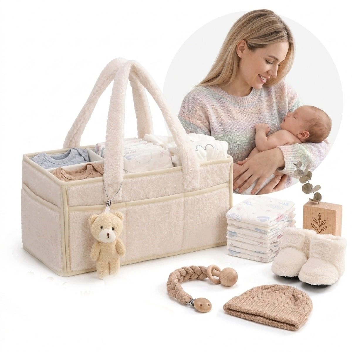 DIAPER ORGANIZER BAG FOR MOM FOR BABY TOYS AND COSMETICS
