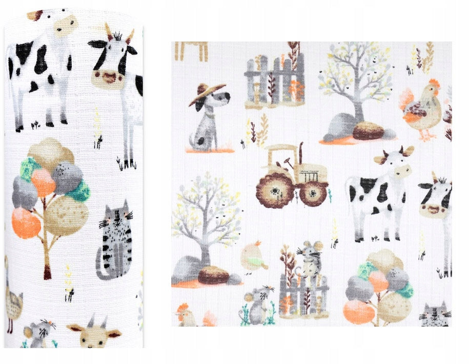 DIAPER tetra diaper with tetra printed COTTON made in Poland