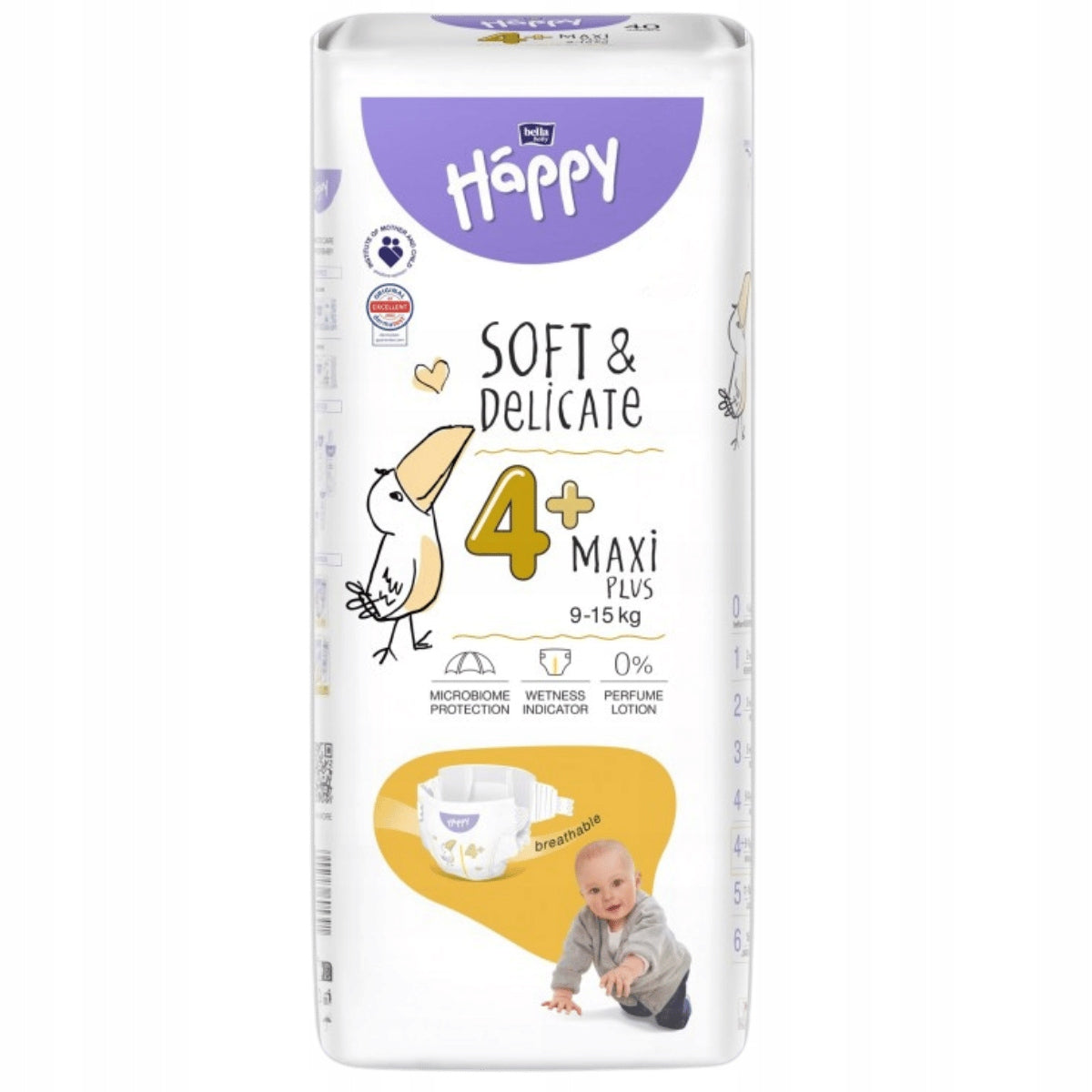 DIAPERS BELLA BABY SOFT&DELICATE 4+ (9-15kg) 56pcs Diapers type disposable