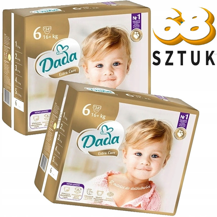 DIAPERS DADA EXTRA CARE 6 XL PAMPERS 16+kg 2x34= 68 pcs!!!!!!!!!!!!!!!
