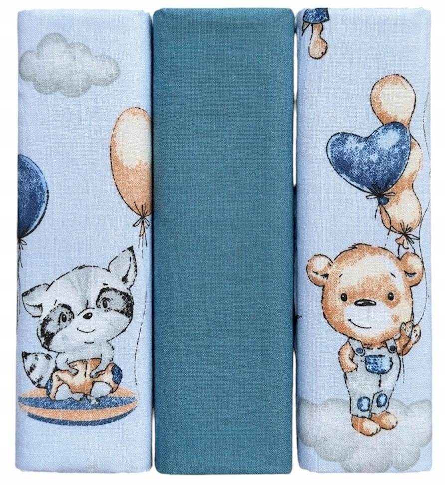 DIAPERS MUSLIN DIAPERS PREMIUM 3 PCS 60x75cm