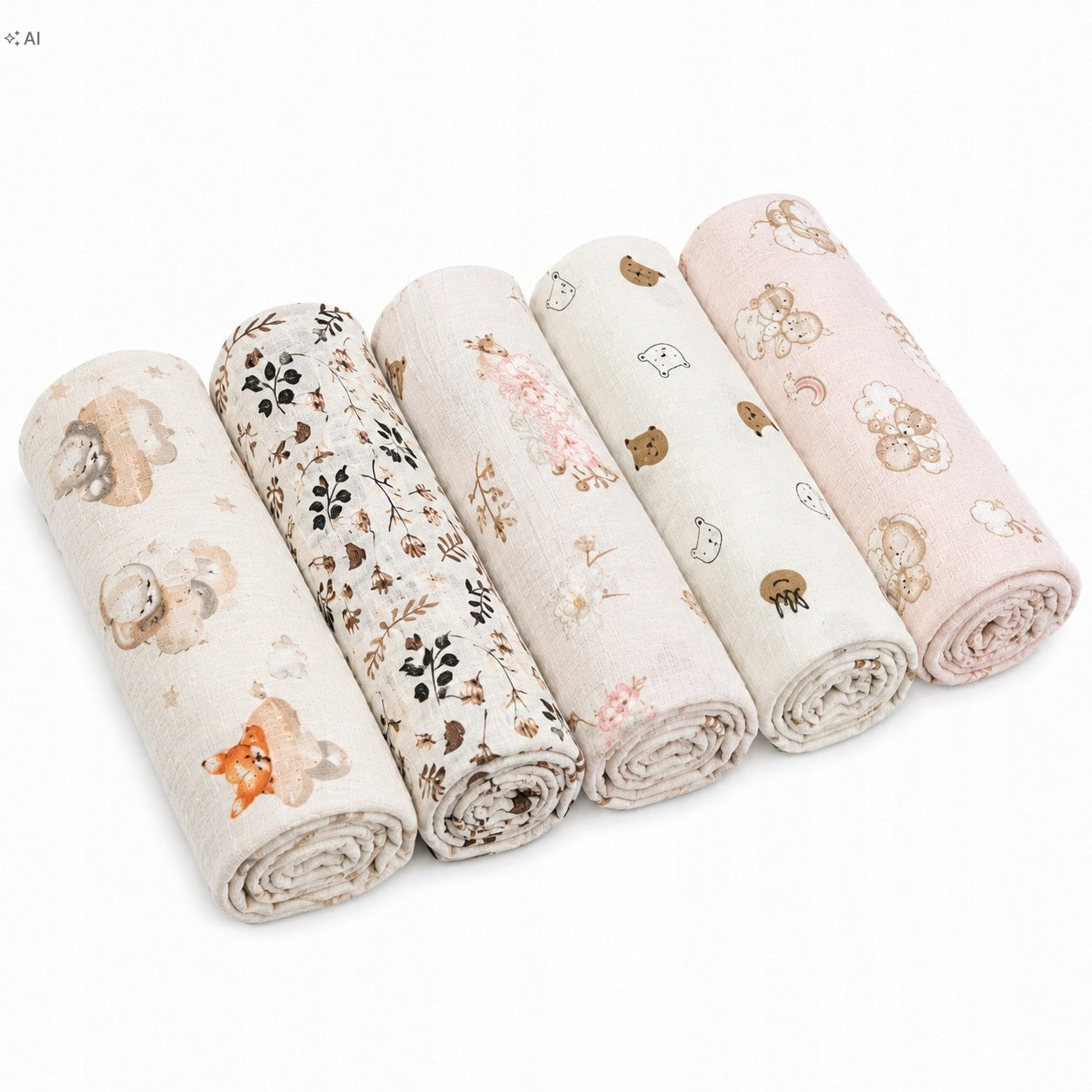 DIAPERS PREMIUM COTTON 100% SET OF 5PCS BABYMAM