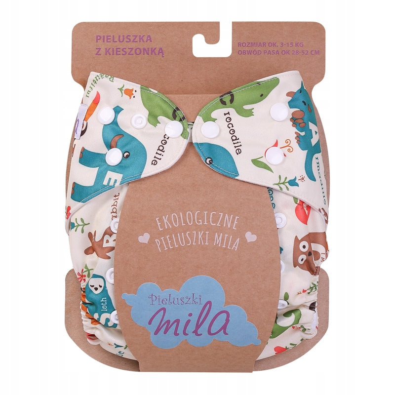 DIAPERS PUL Diapers Reusable POCKET + 1 CARTRIDGE Safari PETS Manufacturer code K206