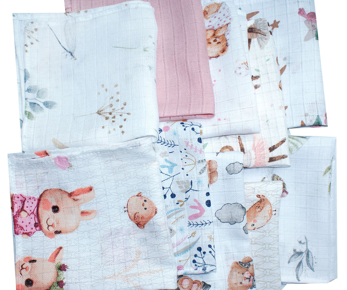 DIAPERS Tetra Diaper 10-PACK SET OF 10 Diapers 40x40 cm