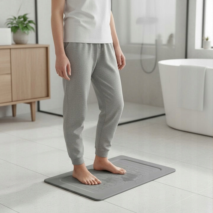DIATOMITE BATHROOM MAT QUICK-DRYING ABSORBENT RUG 60x40cm ANTHRACITE Brand no brand
