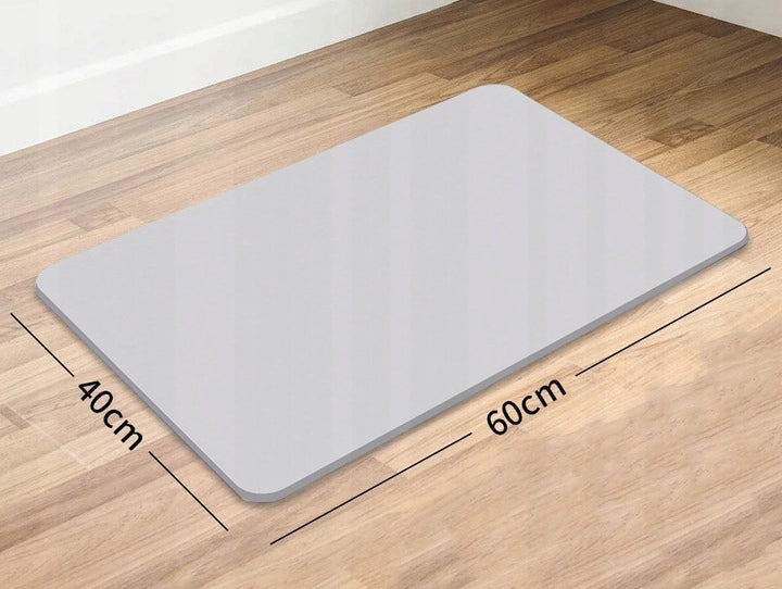 DIATOMITE BATHROOM MAT QUICK-DRYING RUG 60x40cm GREY Product width 60 cm