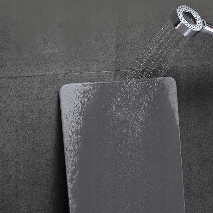 DIATOMITE BATHROOM MAT QUICK-DRYING RUG 60x40cm GREY Thickness 9 mm