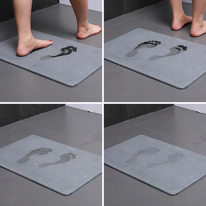 DIATOMITE MAT QUICK-DRYING RIGID BATHROOM RUG 60x40cm ANTHRACITE Brand no brand
