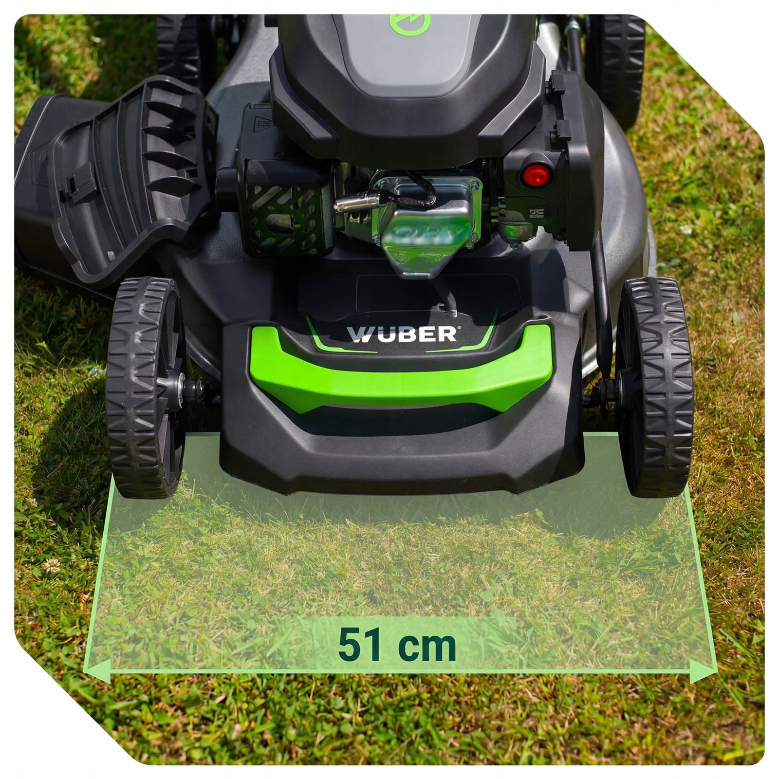 DIESEL LAWN MOWER WITH DRIVE 7x ADJUSTABLE HEIGHT LARGE WHEELS STRONG 51CM Mowing width 51 cm