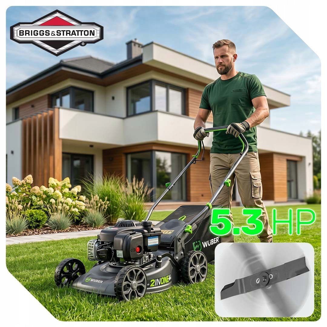 DIESEL MOWER WITH DRIVE BRIGGS & STRATTON 300 STRONG LIGHT MANEUVERABLE 40CM Model W09106 KOSIARKA SPALINOWA Z NAPĘDEM WUBER MOCNA 40