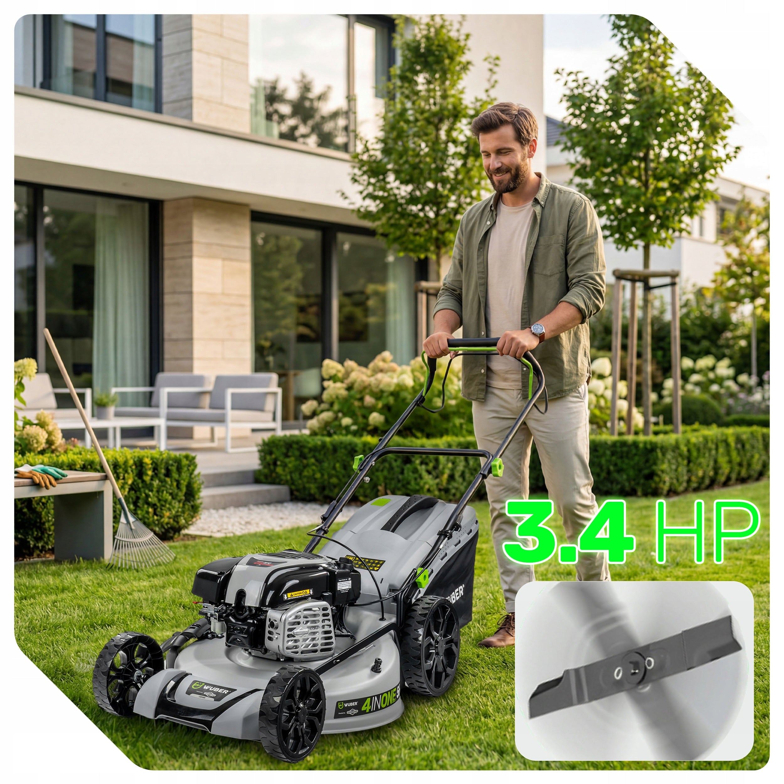 DIESEL MOWER WITH DRIVE BRIGGS & STRATTON 750 FOR GRASS STRONG 51CM PRO Series W09108 KOSIARKA SPALINOWA DO TRAWY WUBER