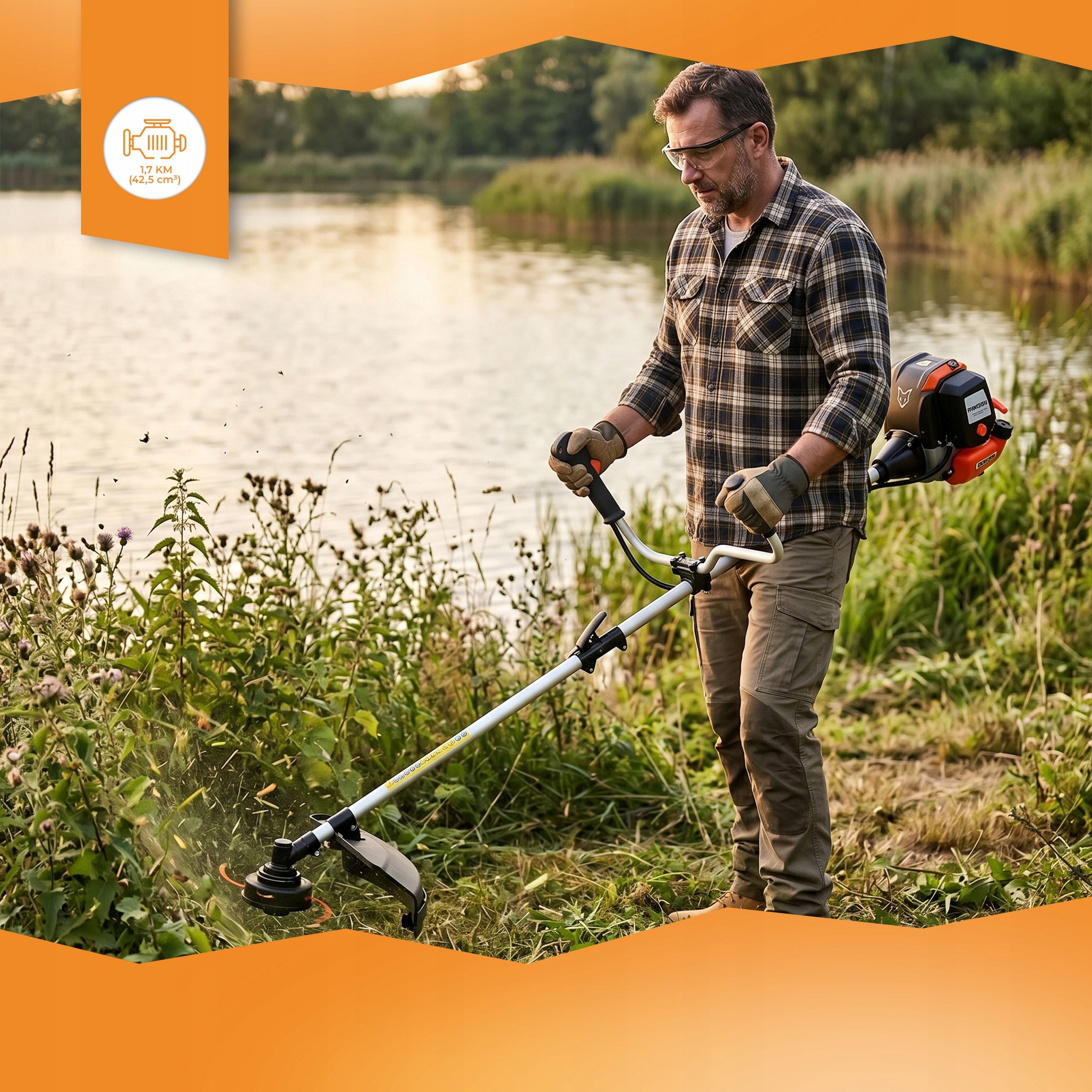DIESEL SCYTHE FUXTEC 4-STROKE 2,5KM ENGINE TRIMMER BRUSH CUTTER PRO Manufacturer code FX-4MS142
