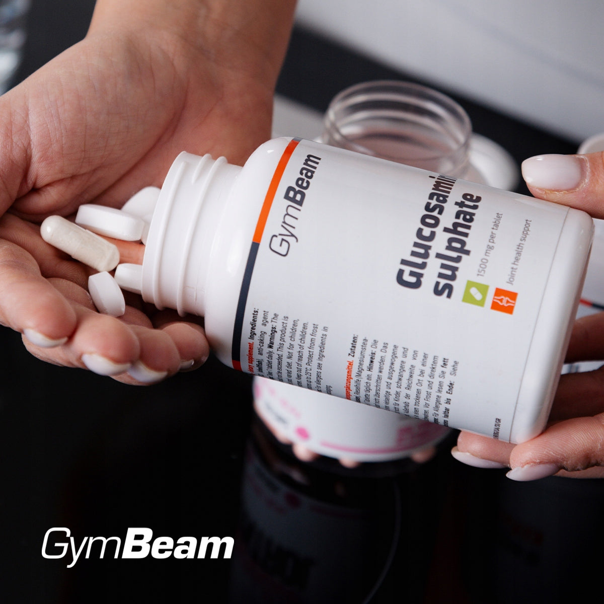 DIETARY SUPPLEMENT GLUCOSAMINE JOINTS BONES MUSCULAR SYSTEM - GymBeam 120 caps Brand GymBeam