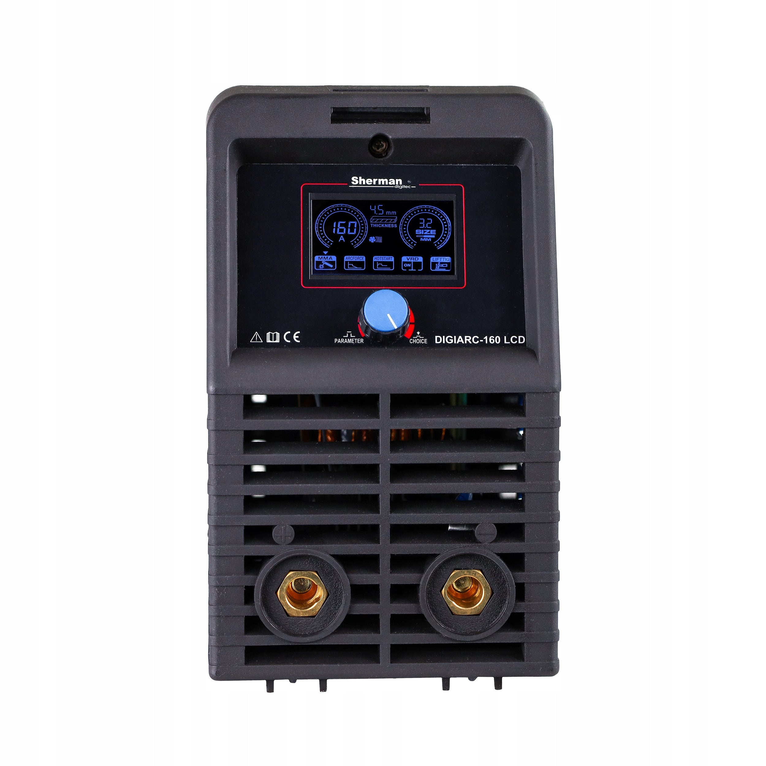DIGIARC 160 LCD INVERTER WELDER | MMA | TIG | 20A-160A | Sherman Maximum electrode diameter 4 mm