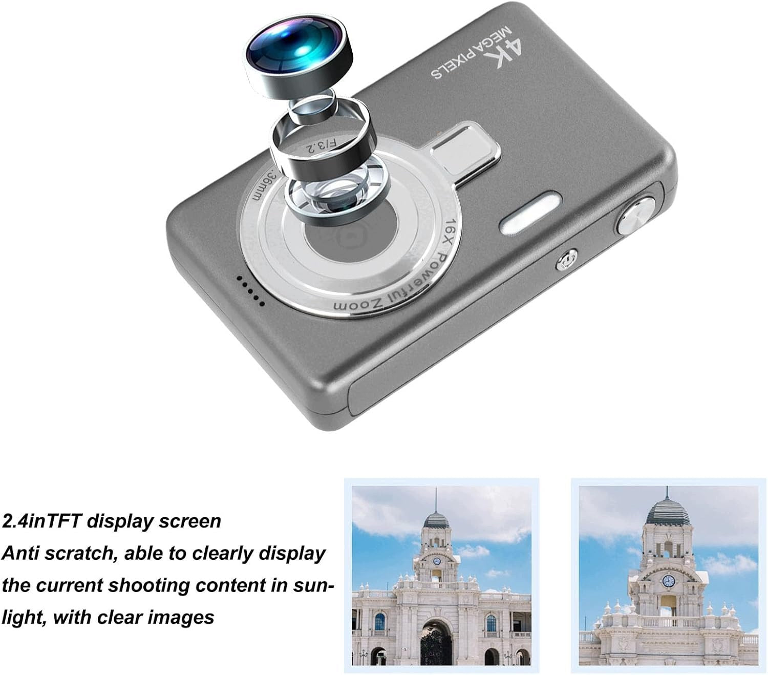 DIGITAL CAMERA 12MP 1080P AUTOFOCUS 16X ZOOM KIDS Resolution 0 Mpx