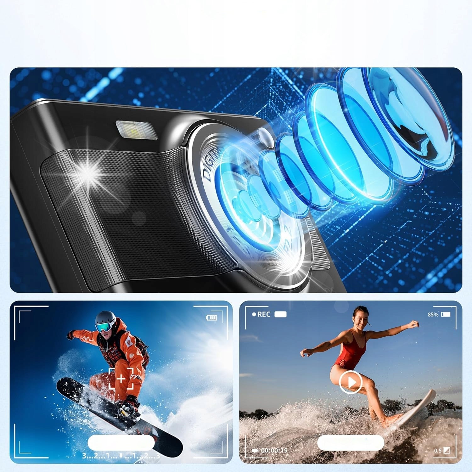 DIGITAL CAMERA 56MP 1080P ZOOM 16X SCREEN 2.8 INCH IMAGE STABILIZATION CARD