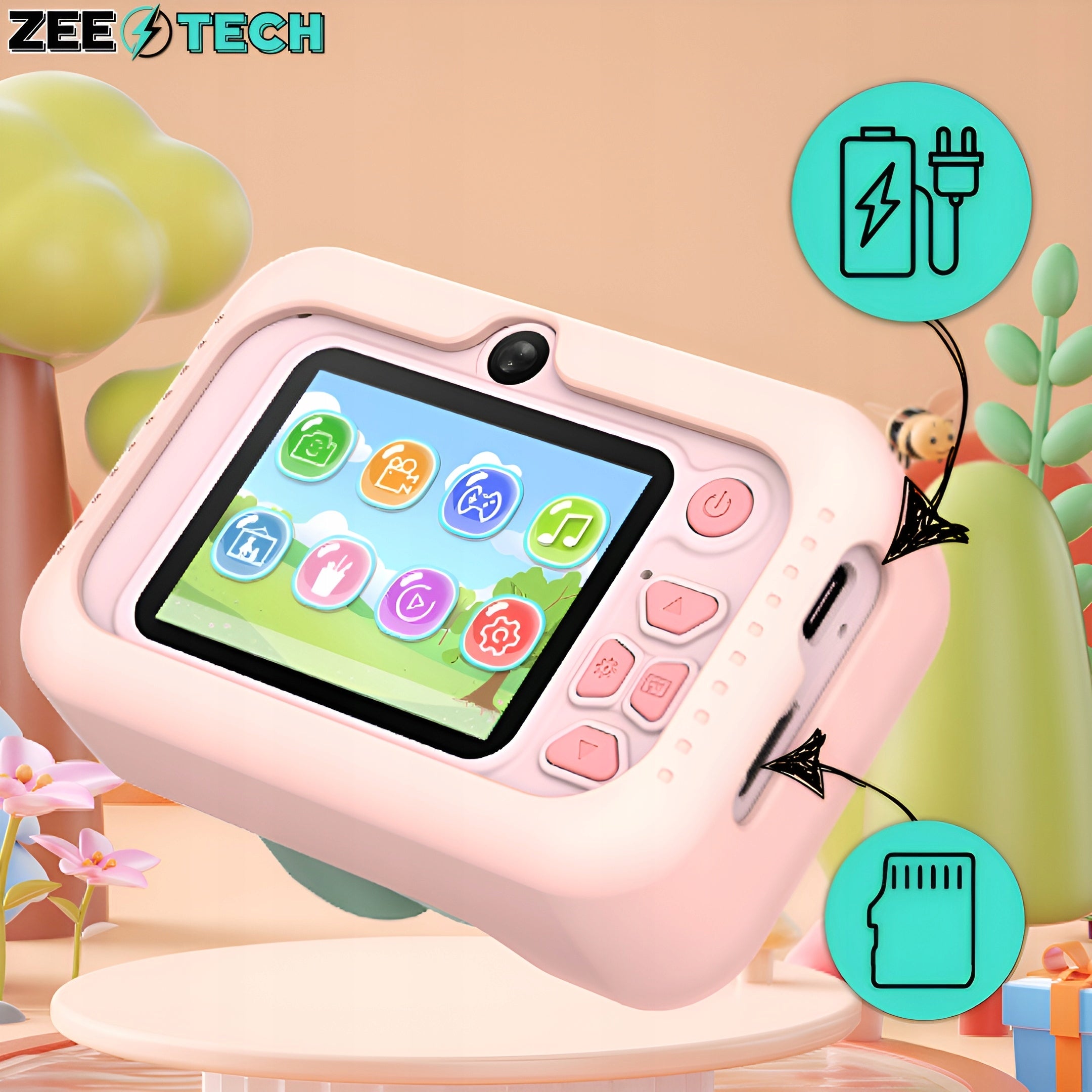 DIGITAL CAMERA FOR CHILDREN 40Mpx CAMERA TOY GAMES+CARD 32GB Brand ZeeTech