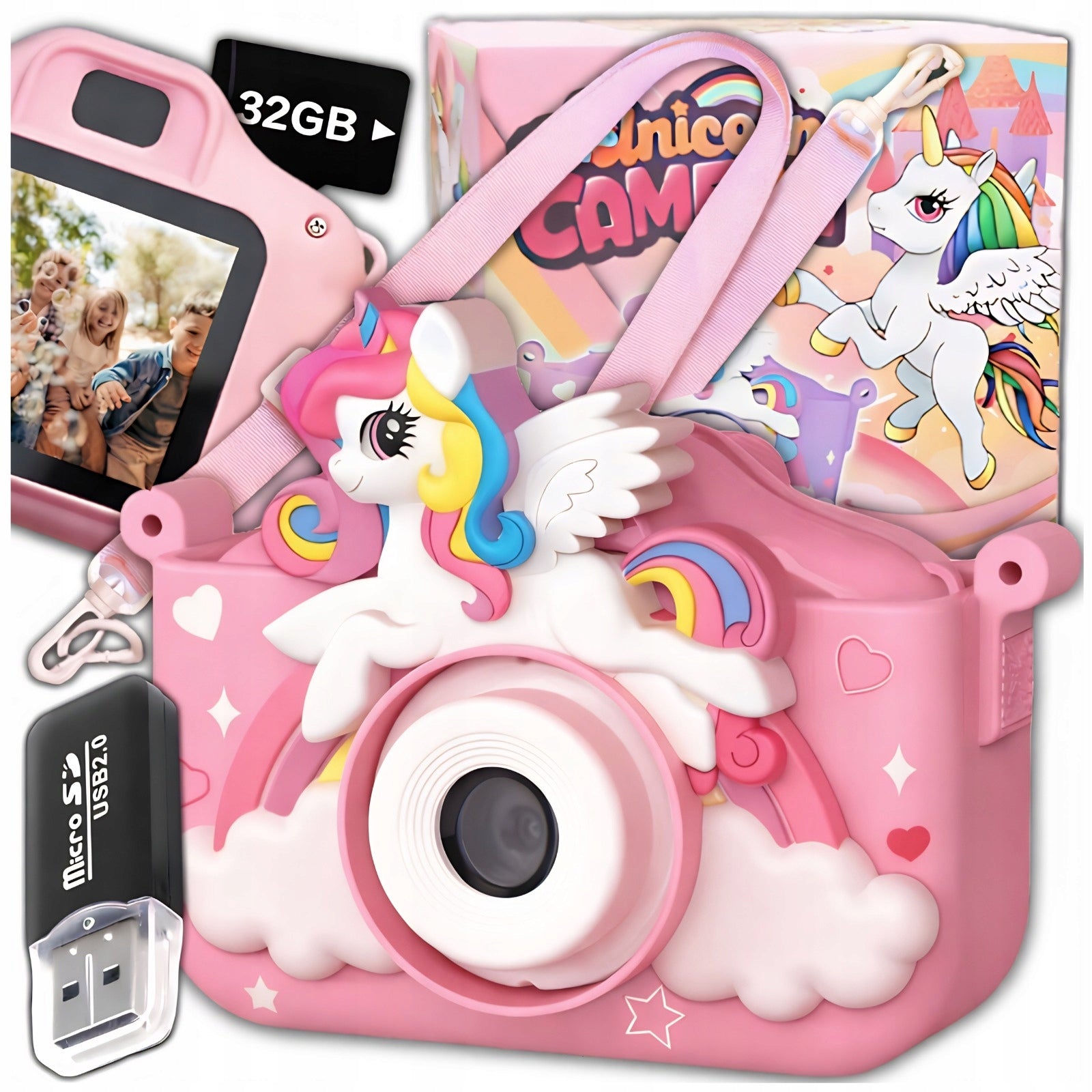 DIGITAL CAMERA FOR CHILDREN CAMERA TOY GAME + 32GB CARD