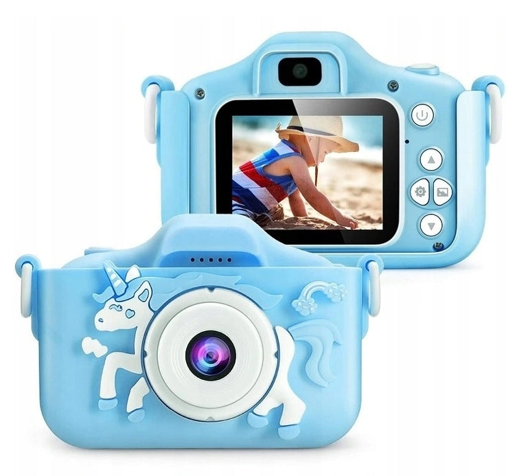 DIGITAL CAMERA FOR CHILDREN FULL HD 12 MPX UNICORN SET XXL BLUE Resolution 40 Mpx