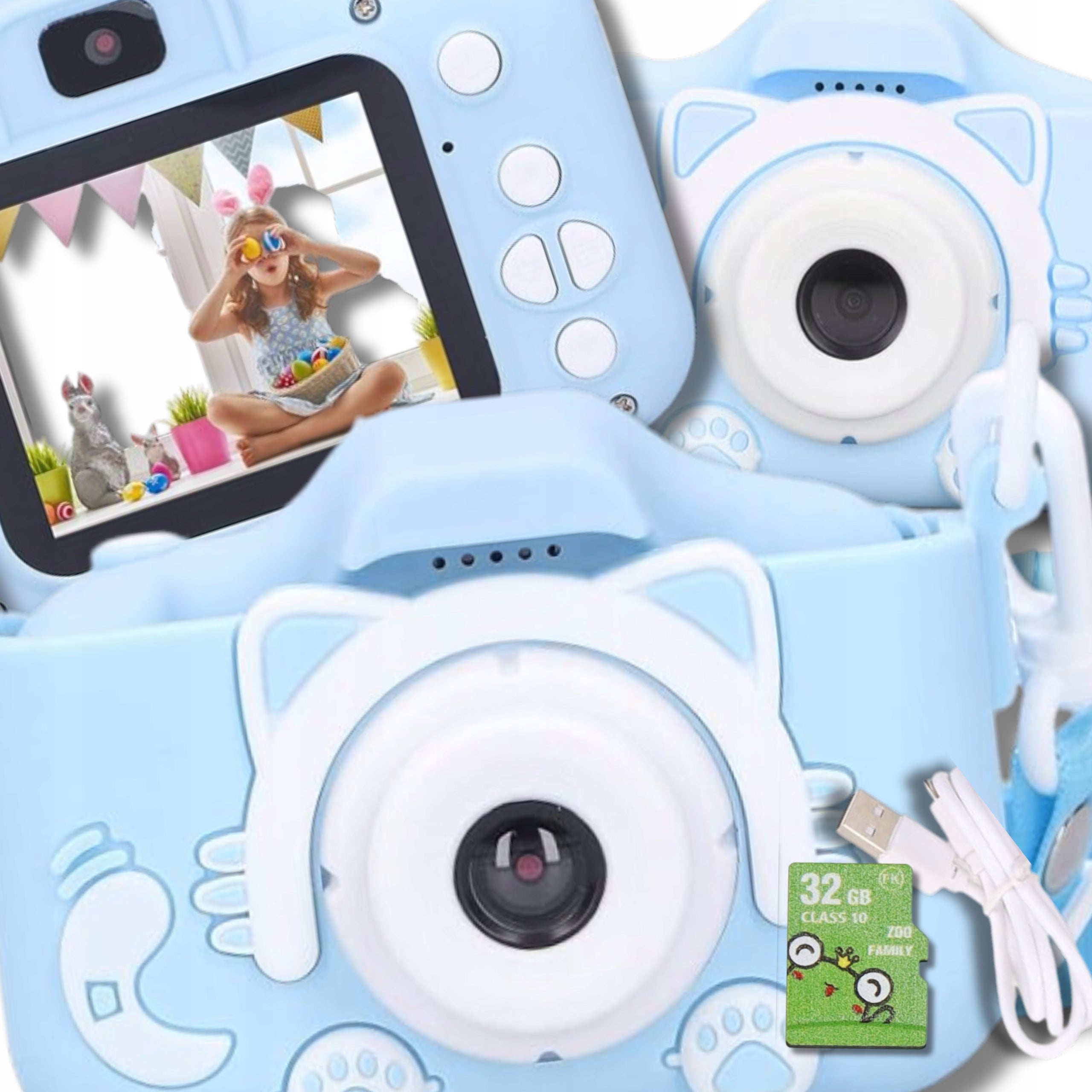 DIGITAL CAMERA FOR CHILDREN FULL HD 40 Mpx CAMERA GAMES+CARD 32gb SET XXL