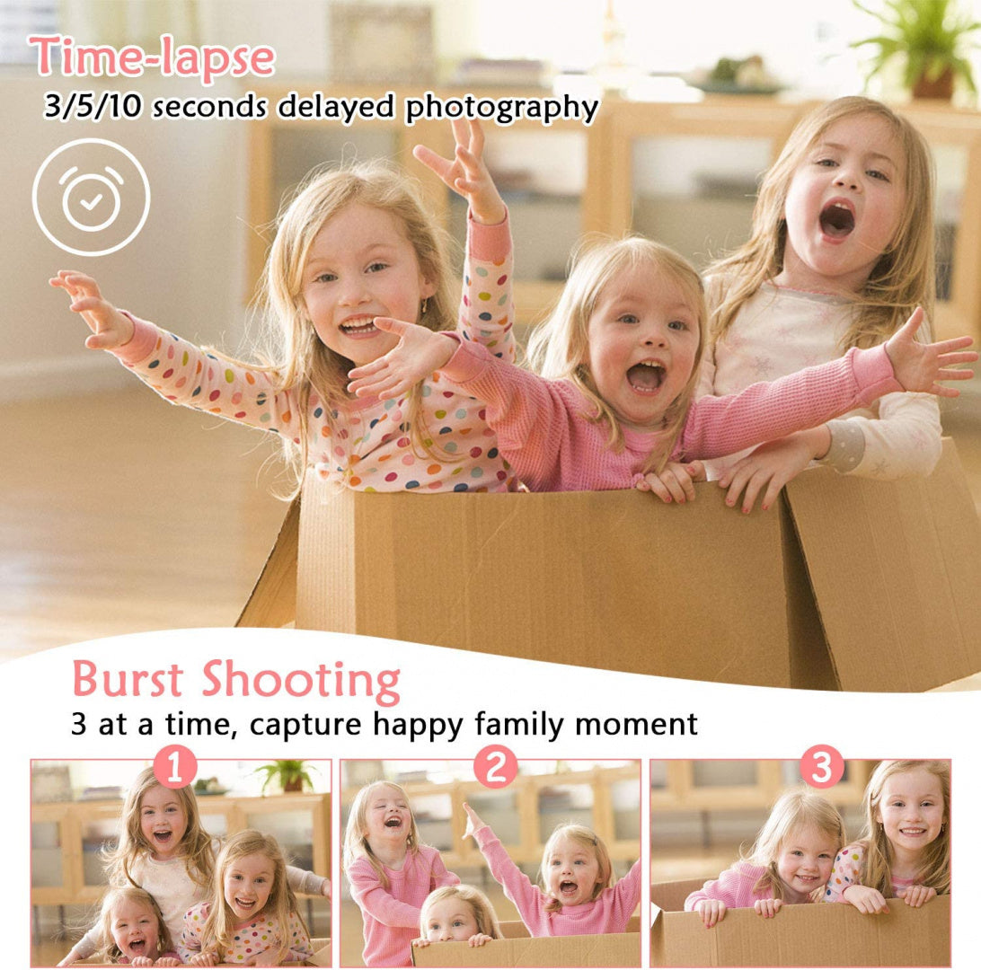 DIGITAL CAMERA FOR CHILDREN Photo + CARD 32GB PINK DINOSAUR SET Brand no brand