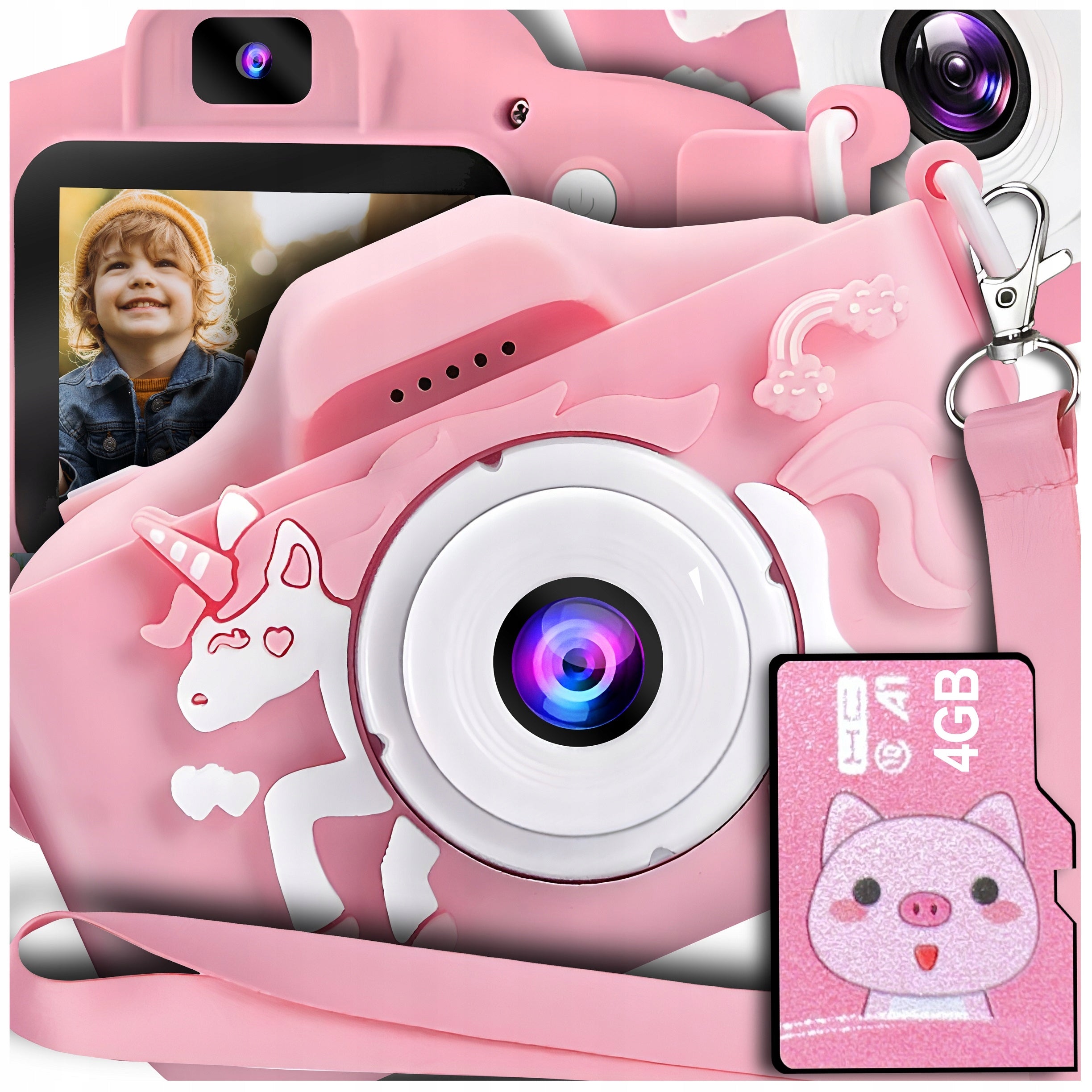 DIGITAL CAMERA FOR CHILDREN Photo UNICORN + 4GB CARD Brand GALAXIA