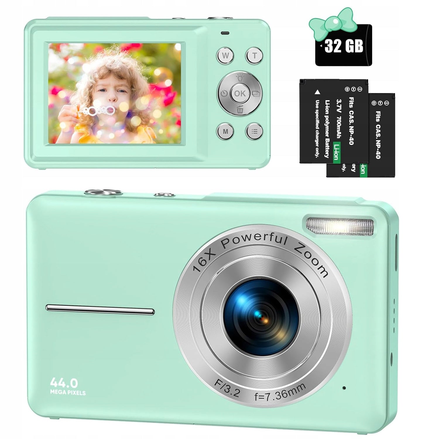 DIGITAL CAMERA HD 1080P 44 MP CARD 32GB 16X DIGITAL ZOOM