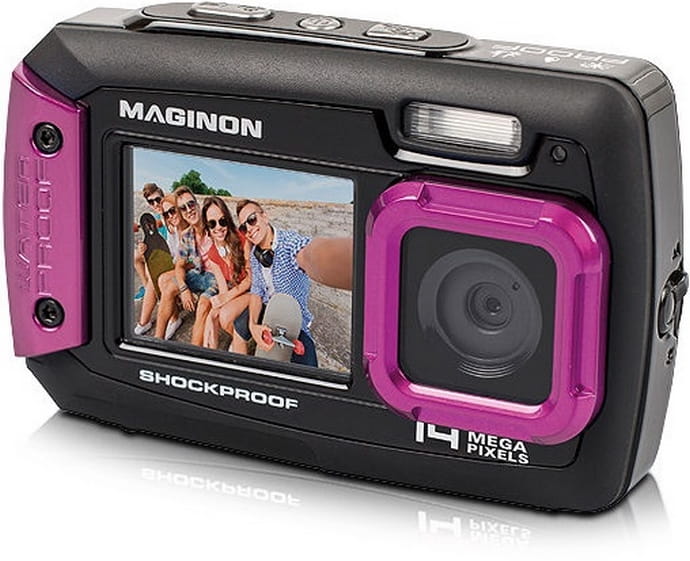 DIGITAL CAMERA HD 14MPX WATERPROOF SELFIE 2X LCD MICROSD FINGERS LAMP